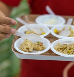 tray of free samples