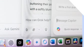 Close up of text boxes for different AI powered chat bots
