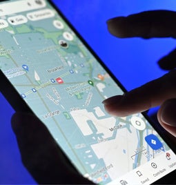 Google Maps being used on phone