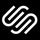 Squarespace logo black background