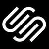 Squarespace logo black background