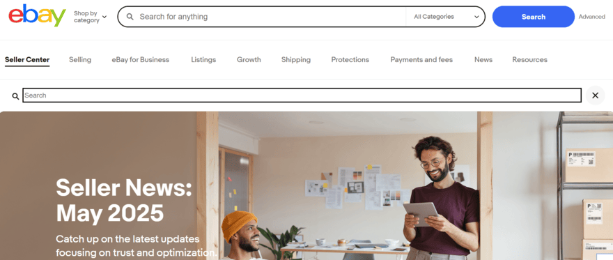 eBay sellers hub